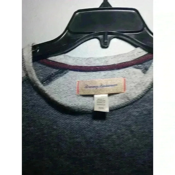 Tommy Bahama Mens Sweater Blue Medium Fleece‎ Pullover Lightweight Lounge Shirt - Picture 3 of 8